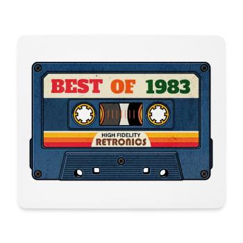 Best of 1983 – Retro Mixtape im Vintage-Look - Mousepad (Querformat) - Weiß - Vorne