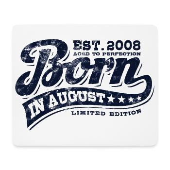Born in August 2008 - Geburtstag - Geschenk - Mousepad (Querformat) - Weiß - Vorne