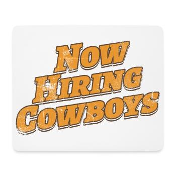 Embauche de cowboys maintenant | Western drôle - Tapis de souris (format paysage) - blanc - Devant