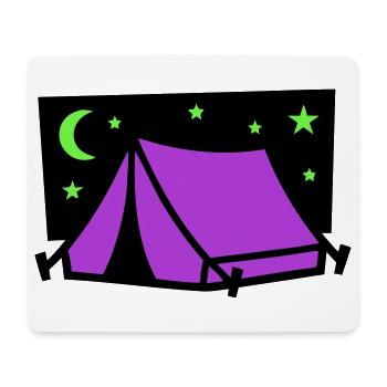 Graphique étoile de tente de camping - Tapis de souris (format paysage) - blanc - Devant