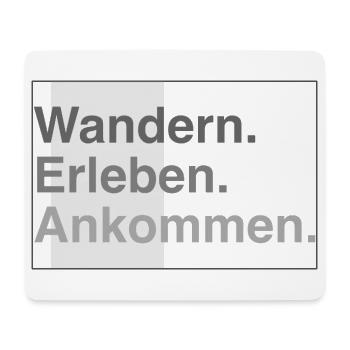 Wandern erleben - Mousepad (Querformat) - Weiß - Vorne