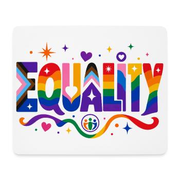 Equality Statement für Pride Fans CSD Outfit - Mousepad (Querformat) - Weiß - Vorne