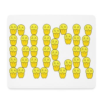 Cute duck typography - Mouse Pad (horizontal) - white - Front