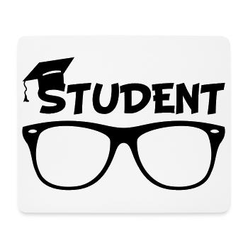 Student - Mousepad (Querformat) - Weiß - Vorne