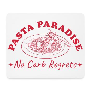 Pasta Paradise Retro Spaghtetti mit Hackbällchen - Mousepad (Querformat) - Weiß - Vorne