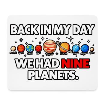 Neun Planeten - Mousepad (Querformat) - Weiß - Vorne