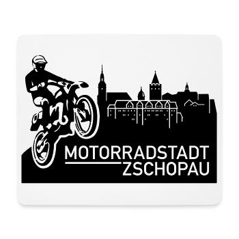 Motorradstadt Zschopau (Farbe änderbar) - Mousepad (Querformat) - Weiß - Vorne