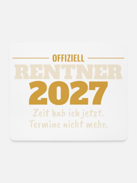 Offiziell Rentner 2027 - Mousepad (Querformat) - Weiß