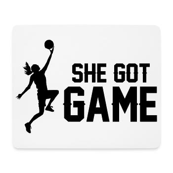 Frauen Basketball - Mousepad (Querformat) - Weiß - Vorne