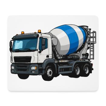 Betonmischer Lastwagen Design - Mousepad (Querformat) - Weiß - Vorne