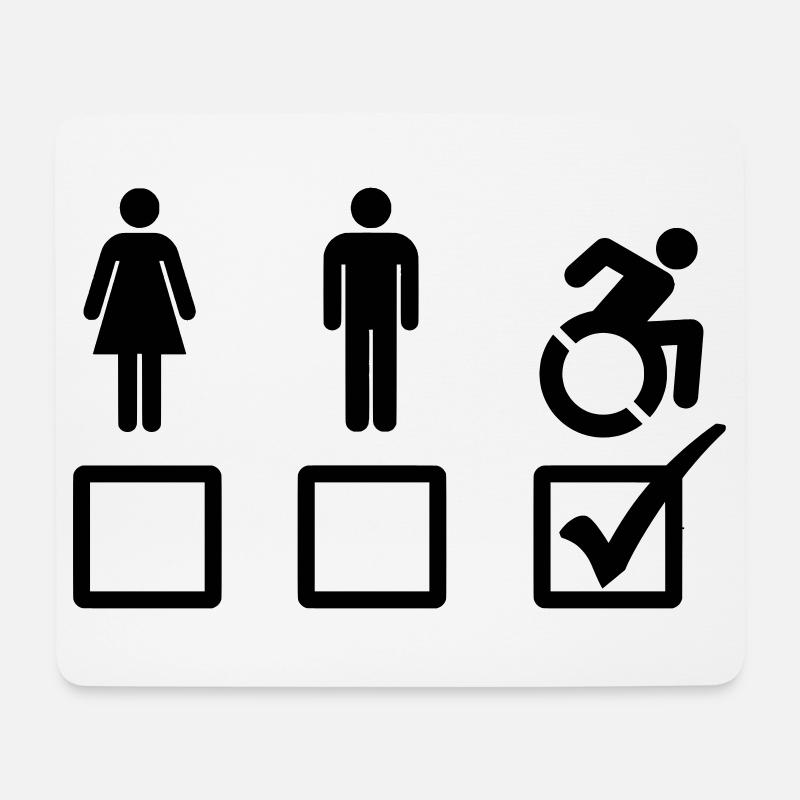 Wheelchair user is suitable # - Mouse Pad (horizontal) - white