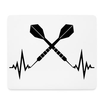 logo cool frequenz herzschlag puls text spielen da - Mousepad (Querformat) - Weiß - Vorne