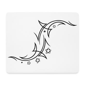 Tribal avec des étoiles - Tapis de souris (format paysage) - blanc - Devant