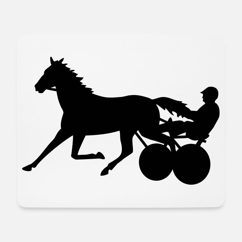 trotter - Tapis de souris (format paysage) - blanc
