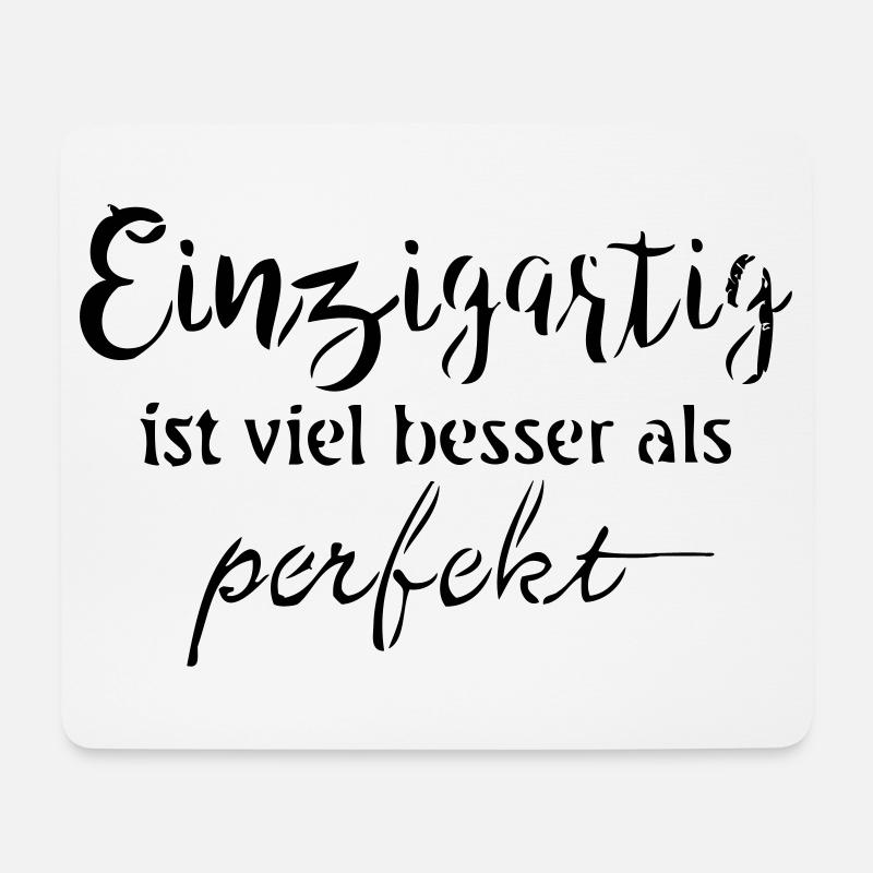 Einzigartig - Mousepad (Querformat) - Weiß