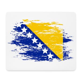 Drapeau bosnien utilisé - Tapis de souris (format paysage) - blanc - Devant