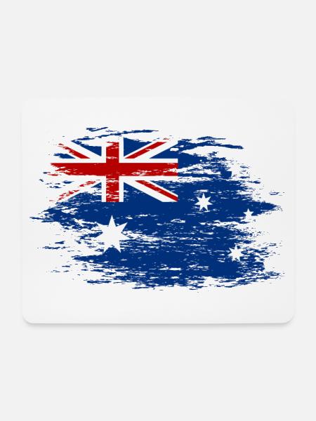 Australien Flagge used - Mousepad (Querformat) - Weiß