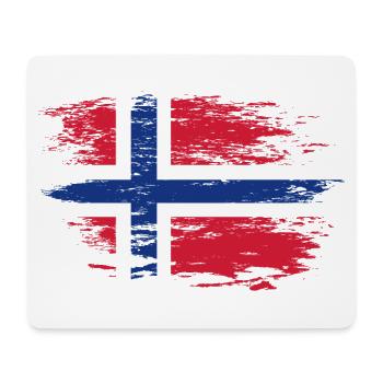 Norway flag used - Mouse Pad (horizontal) - white - Front