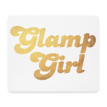 Glamping Camping Gold Girl Woman Holiday Camper Fan - Mouse Pad (horizontal) - white - Front