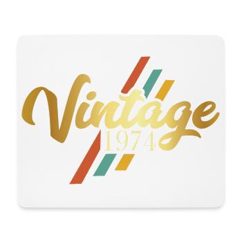 Vintage 1974 Geburtstag Sprüche Retro Stil - Mousepad (Querformat) - Weiß - Vorne
