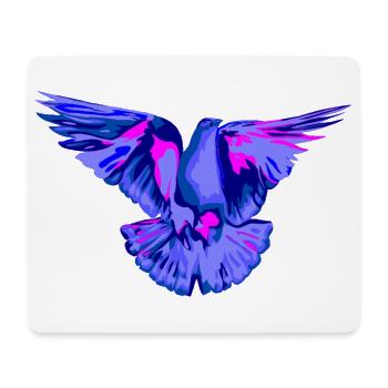 Taube blau - Mousepad (Querformat) - Weiß - Vorne