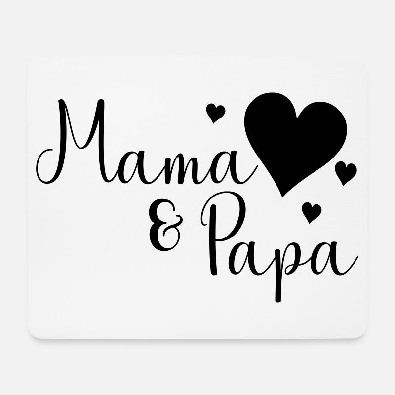 Mama und Papa - Mousepad (Querformat) - Weiß