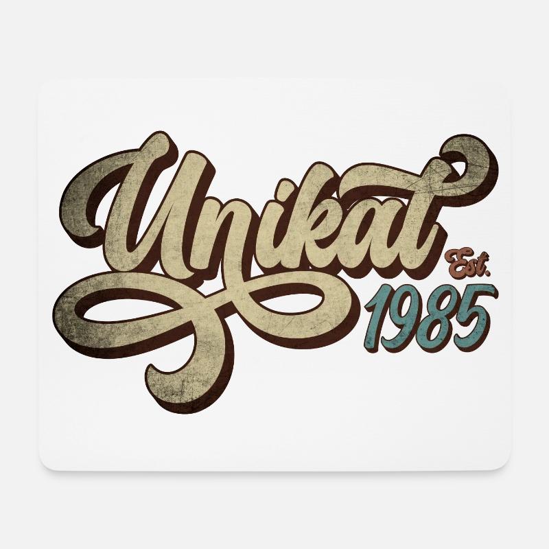 Unikat Est. 1985 - Mousepad (Querformat) - Weiß