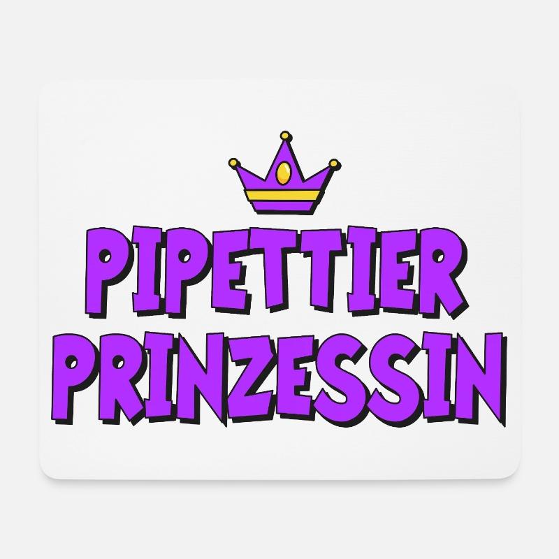 Pipettierprinzessin - Mousepad (Querformat) - Weiß