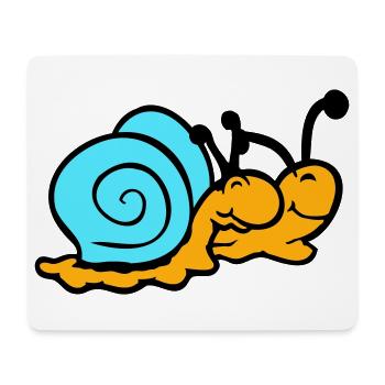 2 Snail Shell Snails Team In Love Friends - Mouse Pad (horizontal) - white - Front
