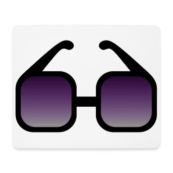 Schwarze Sonnenbrille mit Farbverlauf - Mousepad (Querformat) - Weiß - Vorne