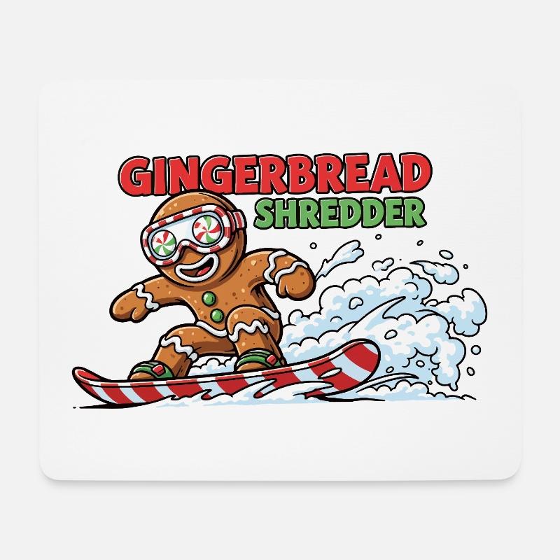 Snowboard-Keks - Mousepad (Querformat) - Weiß