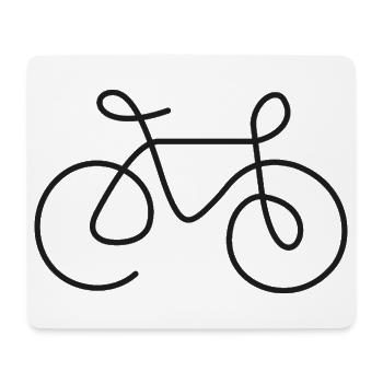 Silhouette de vélo – motif de vélo sportif - Tapis de souris (format paysage) - blanc - Devant