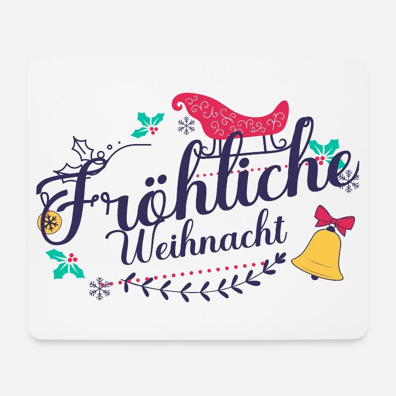 Fröhliche Weihnacht - Mousepad (Querformat) - Weiß