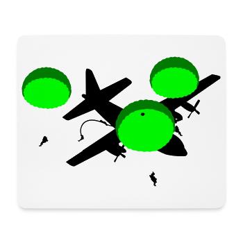 paratrooper - Mouse Pad (horizontal) - white - Front