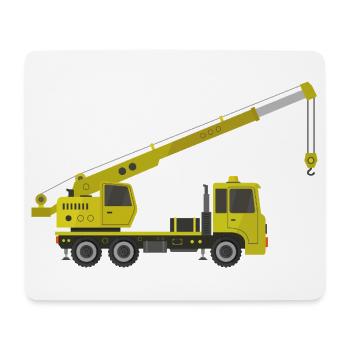 Kranwagen - Mousepad (Querformat) - Weiß - Vorne