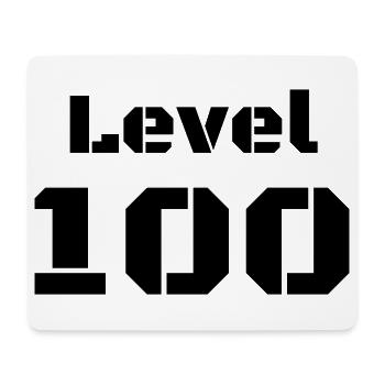 Level 100 - Mousepad (Querformat) - Weiß - Vorne