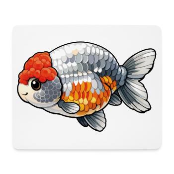SUPER FAT RANCHU© Silver Red Wen Ranchu Goldfish - Mousepad (Querformat) - Weiß - Vorne