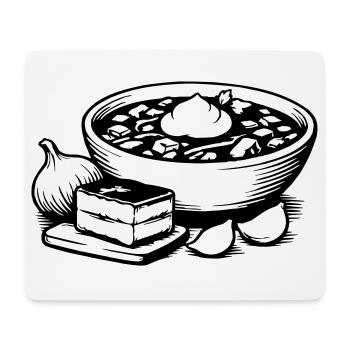 Borsch - Mousepad (Querformat) - Weiß - Vorne