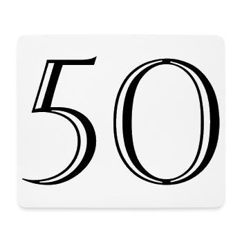 50. 50 ANS. 50e ANNIVERSAIRE. ANNIVERSAIRE 50 ANS. - Tapis de souris (format paysage) - blanc - Devant