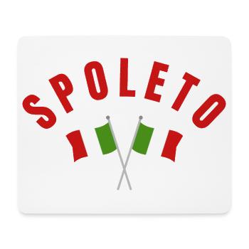 Spoleto Italienische Flaggen - Mousepad (Querformat) - Weiß - Vorne