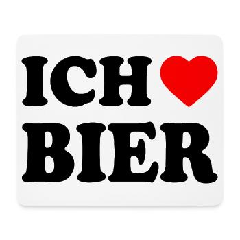 Ich liebe bier - Mousepad (Querformat) - Weiß - Vorne