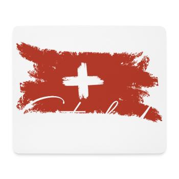 Schweiz Fahne - Mousepad (Querformat) - Weiß - Vorne