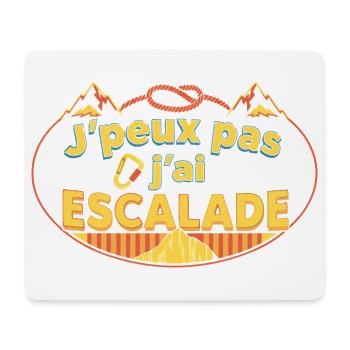 J'peux pas j'ai Escalade - Tapis de souris (format paysage) - blanc - Devant