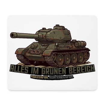 T-34 Panzer – Alles im grünen Bereich - Mousepad (Querformat) - Weiß - Vorne