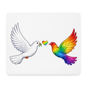 Friedenstaube Pride - Mousepad (Querformat) - Weiß - Vorne