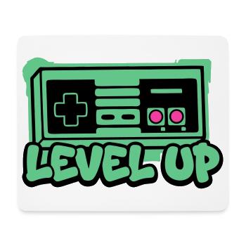Level Up Controller Icon - Mousepad (Querformat) - Weiß - Vorne