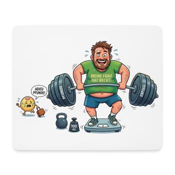 Abnehmen - Mousepad (Querformat) - Weiß - Vorne