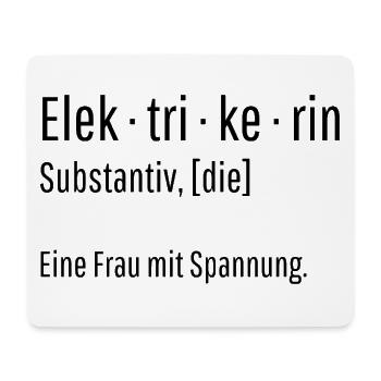 Elektrikerin Substantiv Definition Geschenk - Mousepad (Querformat) - Weiß - Vorne
