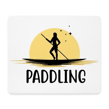 kajak paddeln paddling kanu paddel boot - Mousepad (Querformat) - Weiß - Vorne