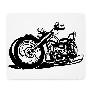 Chopper / motorcycle - Mouse Pad (horizontal) - white - Front